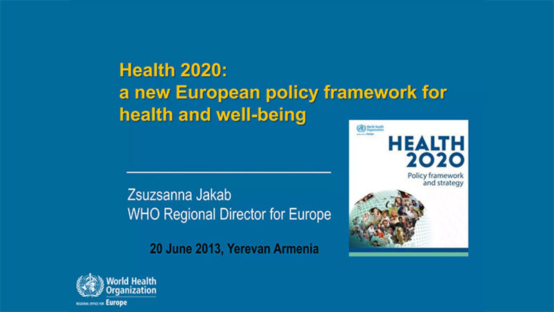 Towards greater health equity in Europe: a new European health policy, Health 2020